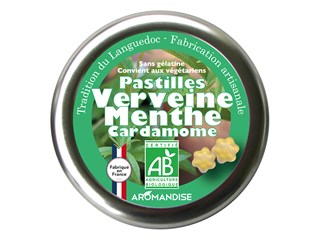 Aromandise Pastilles verveine menthe cardamome bio 45g - 8379